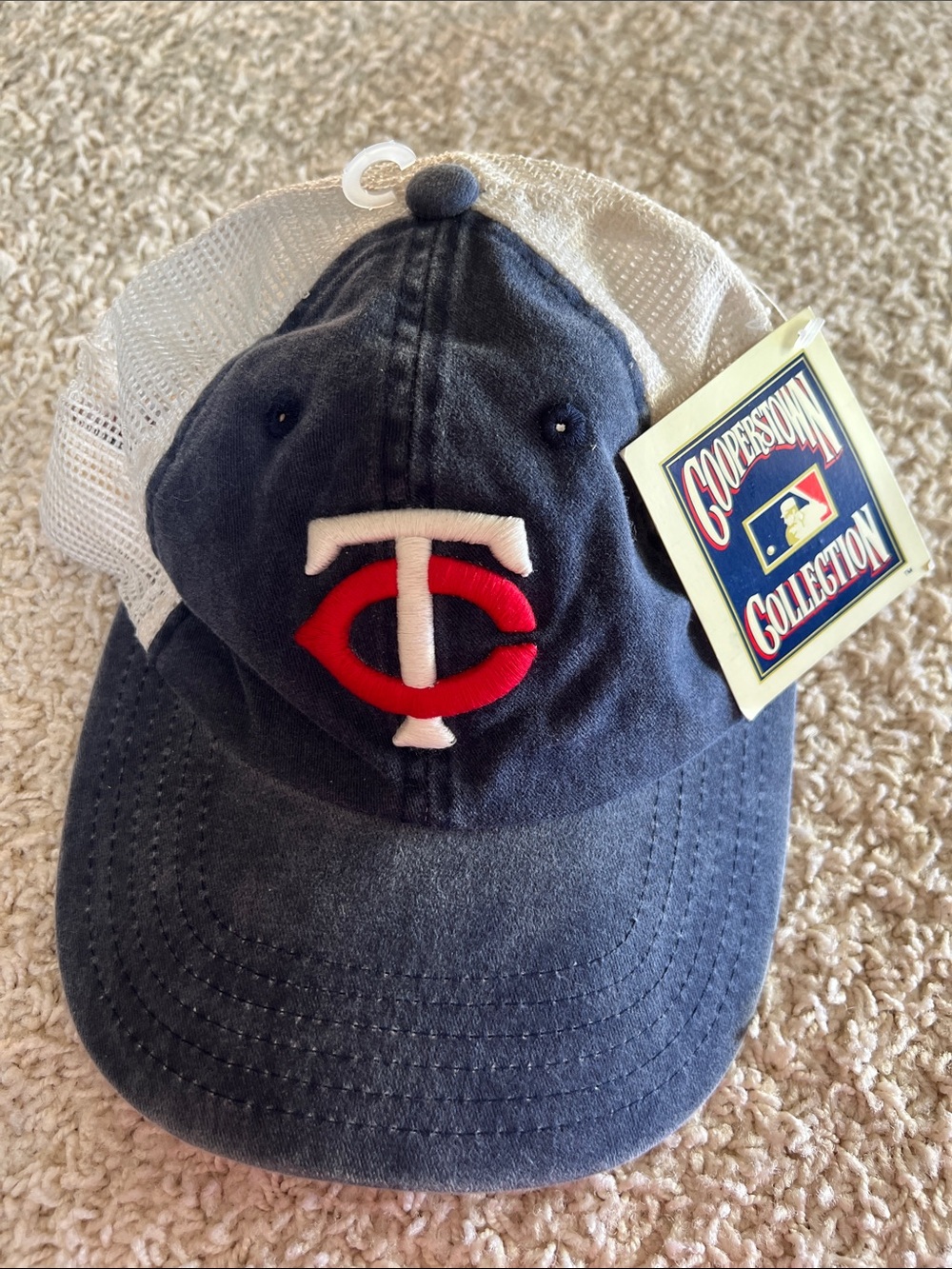 NWT Minnesota Twins Cooperstown Collection Navy/White Baseball Cap